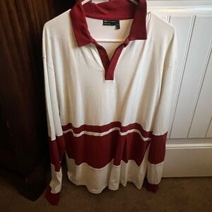 ASOS Red and White Collared Shirt